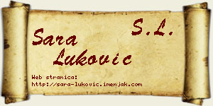 Sara Luković vizit kartica